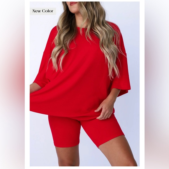 All Weekend Long Set Candy Apple | SMALL - Picture 2 of 6